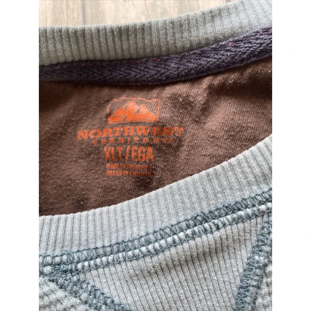 Northwest Territory Mens‎ Thermal Waffle Shirt XLT Tall Blue Outdoors Warm